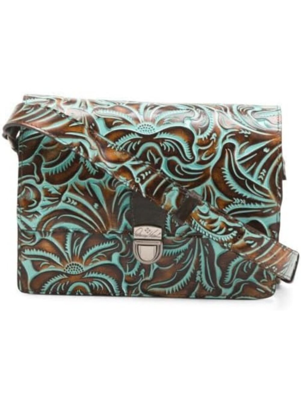 Stylish Leather Crossbody Bag with Multi Pockets & Adjustable Strap, 9"x7